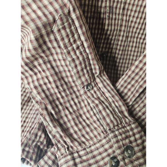 Columbia Mens X-Large Brown Nylon Long Sleeve Chest Pocket Hike Fish - Picture 3 of 13